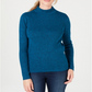 Karen Scott Women's Cotton Mock Neck Sweater Blue Size X-Small