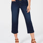 Style & Co Women's Belted Capri Jeans Blue Size 10P