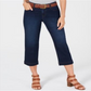 Style & Co Women's Belted Capri Jeans Blue Size 10P