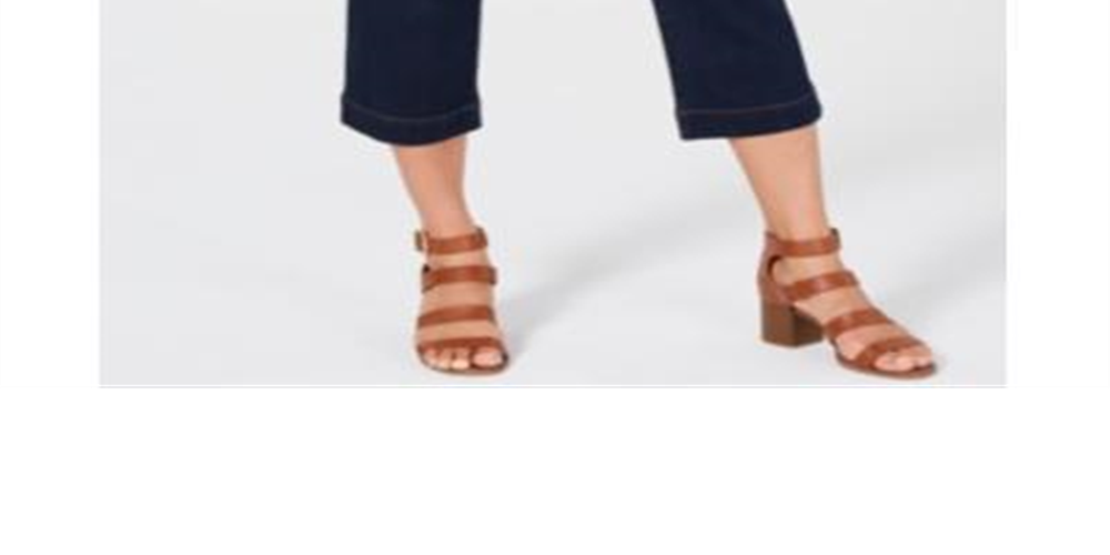 Style & Co Women's Belted Capri Jeans Blue Size 10P