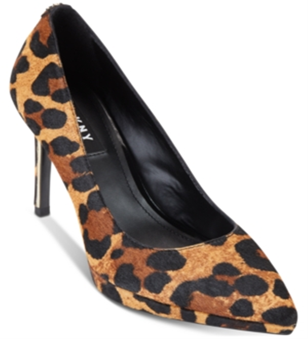DKNY Women's Camel Leopard Lexi Pump Brown Size 8