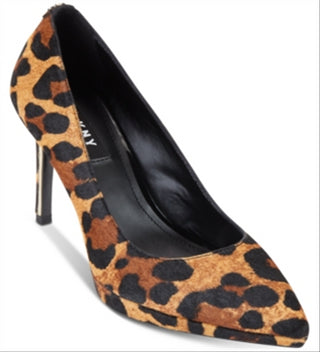 DKNY Women's Camel Leopard Lexi Pump Brown Size 8