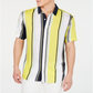 INC International Concepts Men's Marco Striped Collar T-Shirt Yellow Size X-Small