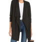 INC International Concepts Women's Ribbed Open Front Cardigan Sweater Black Size Large