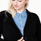 Charter Club Women's Plus Cashmere Blazer Black Size 0X