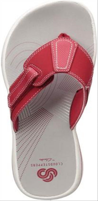Clarks Women's Brinkley Sail Flip Flop Red Size 9 M