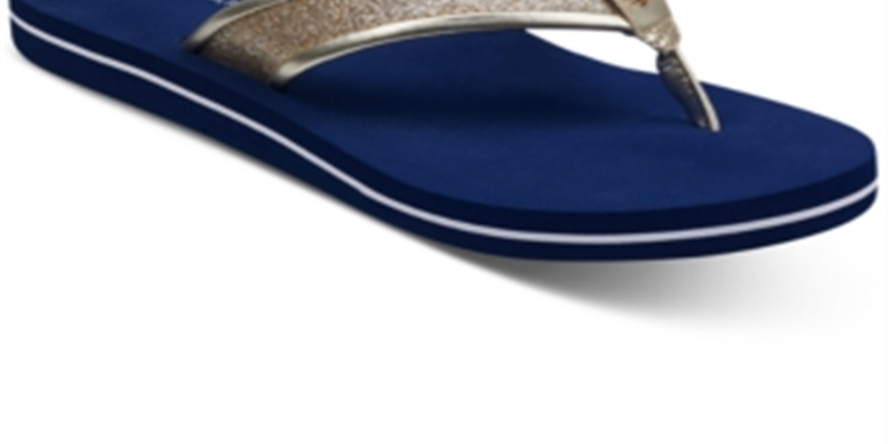 Tommy Hilfiger Women's Carrah Flip Flop Sandals Navy - Gold Size 6 M