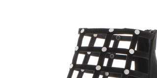 Report Women's Wesley Faux Caged Heels Suede Black Size 6 M