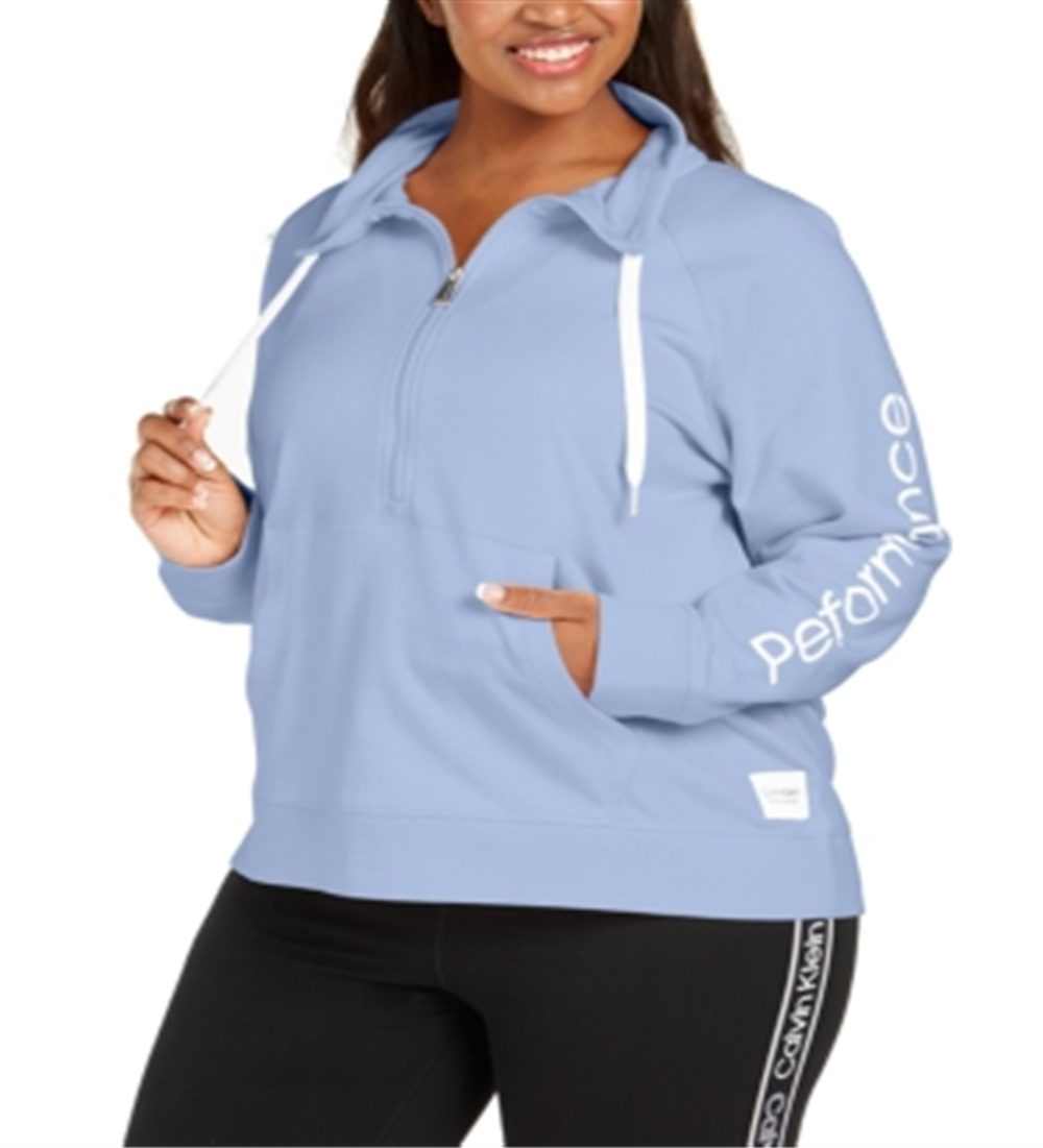 Calvin Klein Women's Plus Half Zip Pullover Blue Size 1X