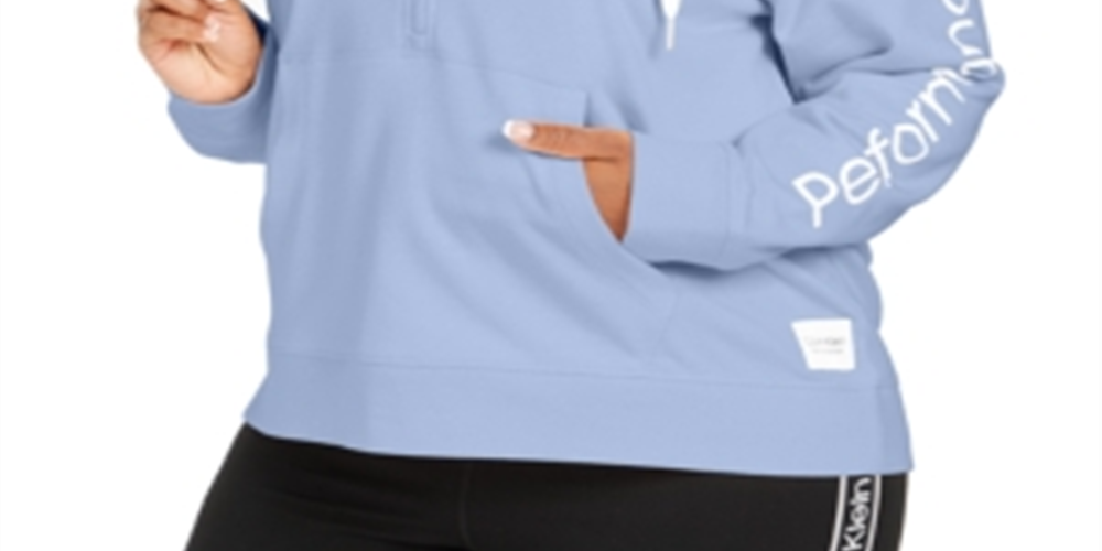 Calvin Klein Women's Plus Half Zip Pullover Blue Size 1X