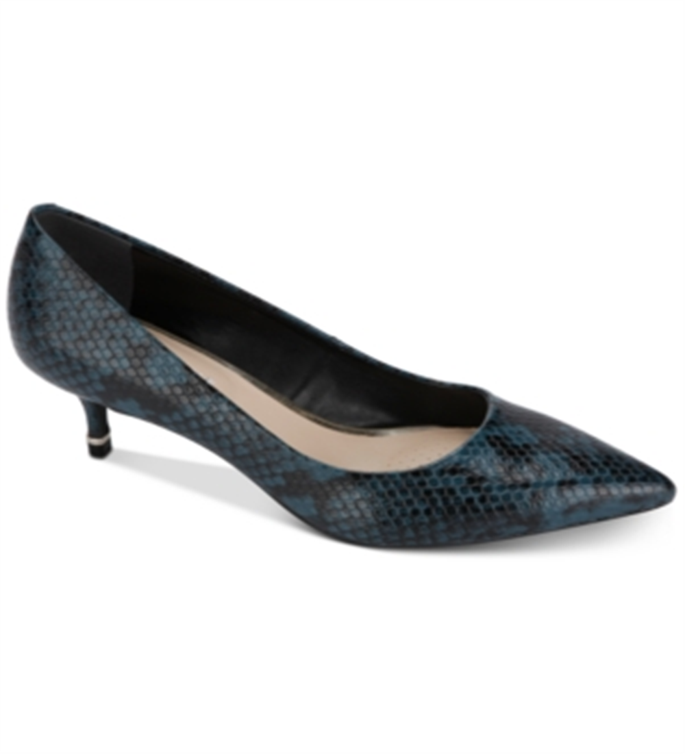 Kenneth Cole New York Women's Morgan Fabric Pointed Toe Classic Pumps Blue Size 5.5 M