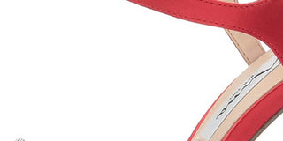 Nina Women's FREJA Satin Open Toe SlingBack Classic Pumps Red Size 8.5 M