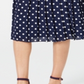 Charter Club Women's Dotted Pleated MIDI Skirt Blue Size Small