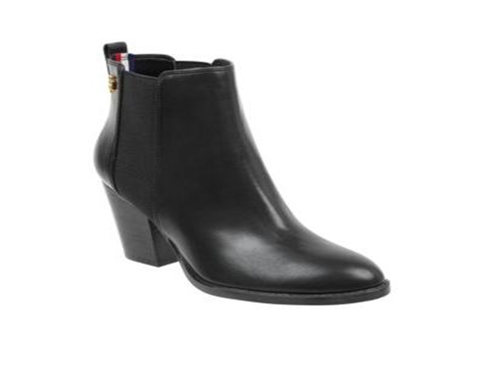 Tommy Hilfiger Women's Regise 2 Leather Almond Toe Ankle Fashion Boots Black Size 9 M