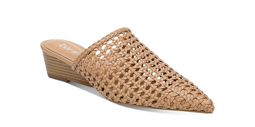 Bar III Women's Woven Mules Shoes Red Size 9.5 M