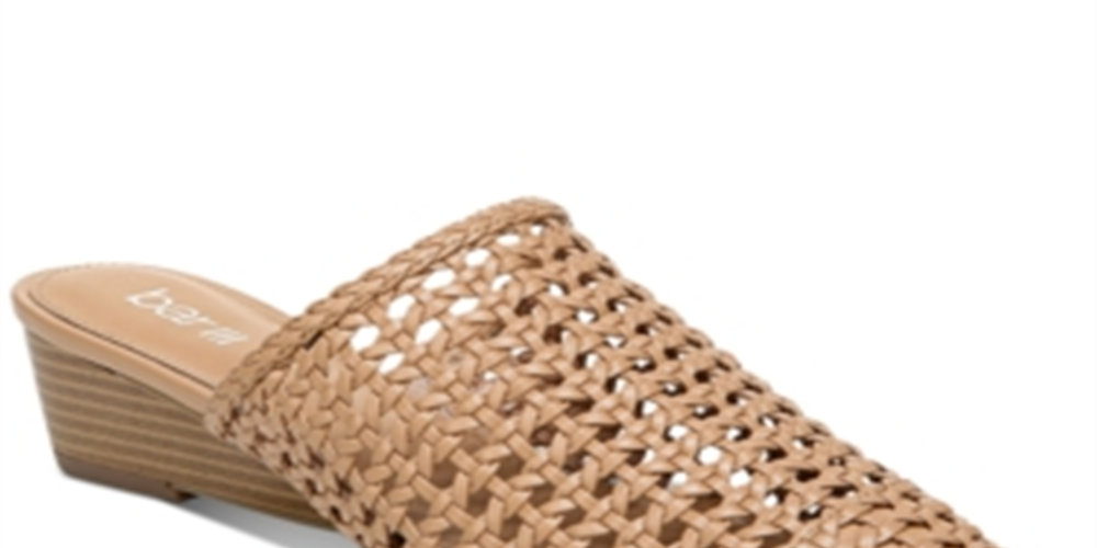 Bar III Women's Woven Mules Shoes Red Size 9.5 M