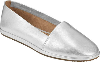 Aerosoles Women's Leather Holland Flat Silver Size 9.5 M