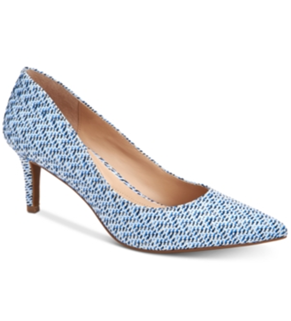 Alfani Women's Jeules Sparkle Fabric Pointed Toe Classic Pumps Blue Size -9.5 M