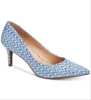 Alfani Women's Jeules Sparkle Fabric Pointed Toe Classic Pumps Blue Size -9.5 M