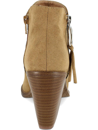 Esprit Women's Neely Faux Suede Peep Toe Shooties Brown Size 9.5 M