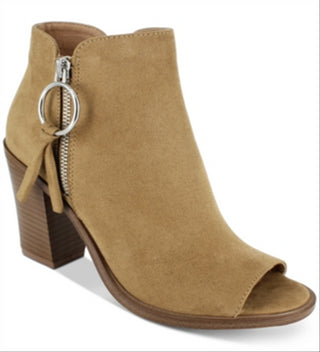 Esprit Women's Neely Faux Suede Peep Toe Shooties Brown Size 9.5 M