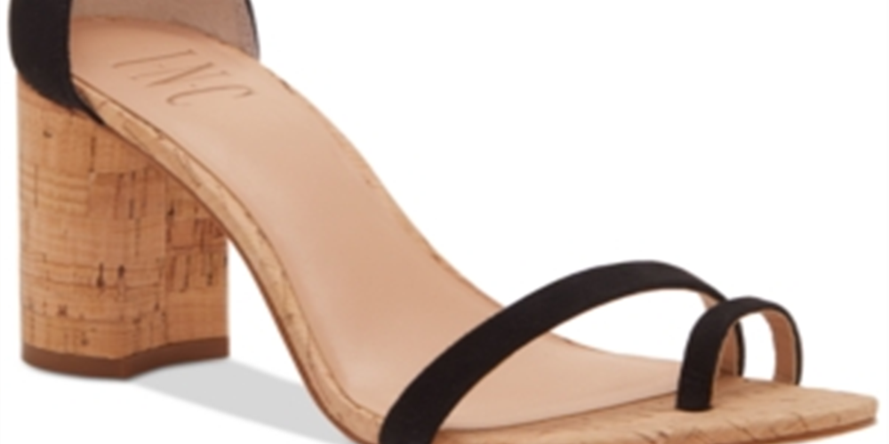 INC International Concepts Women's Wanada Open Toe Ankle Strap Classic Pumps Black Size 5 M