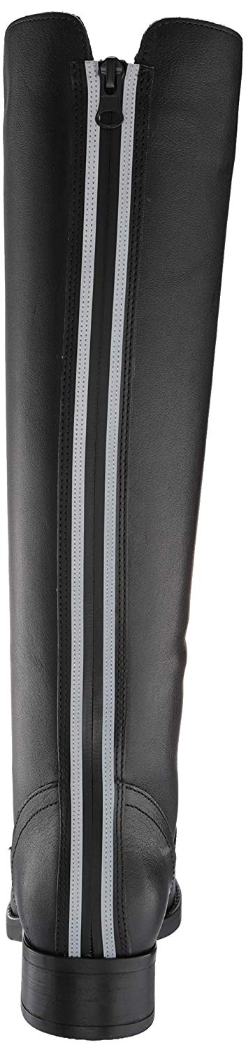 Steve Madden Women's Jasper Leather Almond Toe Knee High Riding Black Size 11 M