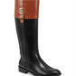 Tommy Hilfiger Women's Imina 3 Faux Leather Knee High Riding Boots Black Size 8 MW