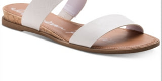 American Rag Women's Easten Leather Open Toe Casual Slide Sandals White Size 10 M