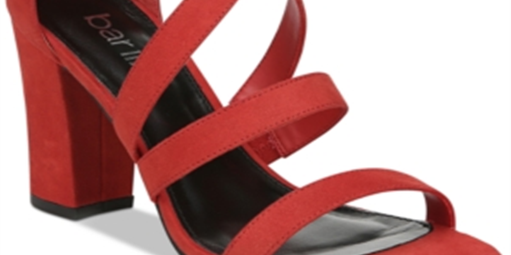 Bar III Women's Blythe Open Toe Ankle Strap Platform Pumps Red Size 10 M