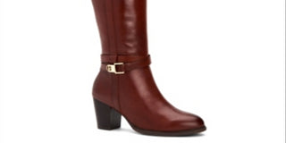 Giani Bernini Women's Rozario Leather Closed Toe Knee High Fashion Boots Brown Size 5.5 M