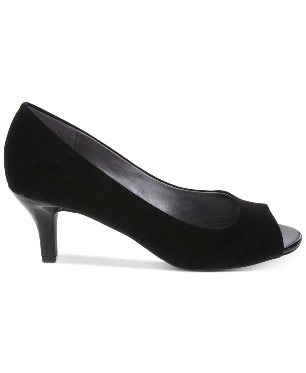 Karen Scott Women's Mory Peep Toe Classic Pumps Black Size 5 M