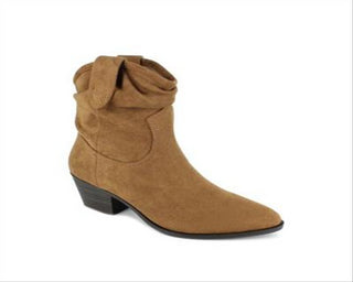 Esprit Women's Polina Pleated Western Booties Brown Size 11