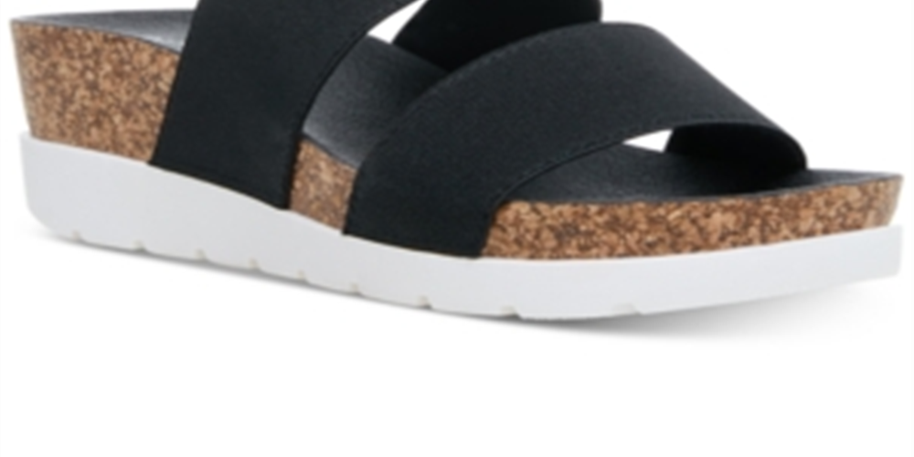 Madden Girl Women's Nikkii Wedge Sandal Black Size 8 M