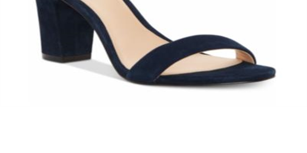INC International Concepts Women's Kivah Block Heel Dress Sandals Blue Suede Size 12M