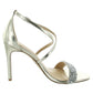 Jewel Badgley Mischka Women's Ankle Strap Open Toe Pumps Gold Size 5.5 M