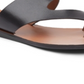 Kenneth Cole New York Women's Palm Leather Slip on Flat Sandals Black Size 8 M