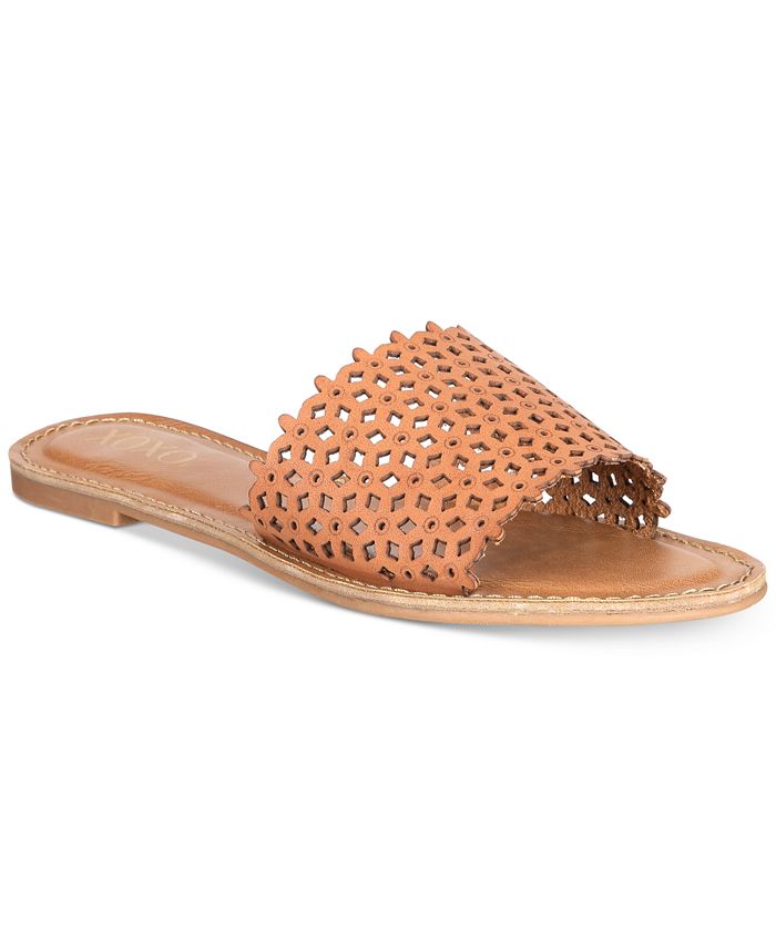 XOXO Women's Rachad Open Toe Casual Slide Sandals Tan  Size 5.5M