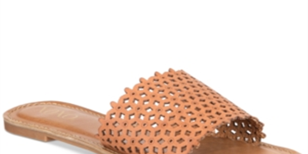 XOXO Women's Rachad Open Toe Casual Slide Sandals Tan  Size 5.5M