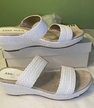 Anne Klein Women's Zala Slide White Size 11 M