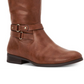 Style & Co Women's Kindell Faux Leather Round Toe Riding Boots Brown Size 9.5 M