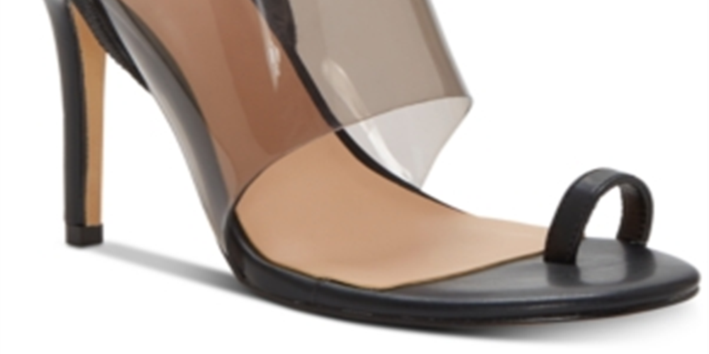 INC International Concepts Women's Rylea Open Toe Special Occasion Slingback Shoes Black Size 6 M