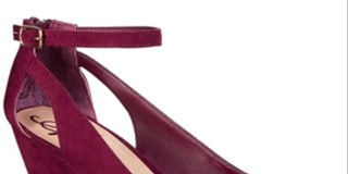 American Rag Women's AMILEY Suede Closed Toe Casual Platform Sandals Wine  Size 10M