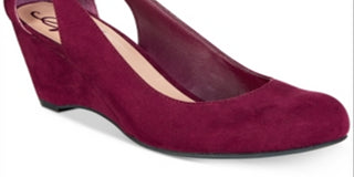 American Rag Women's AMILEY Suede Closed Toe Casual Platform Sandals Wine  Size 10M