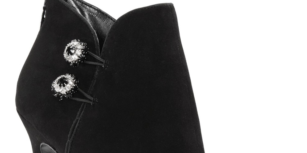 Nina Women's Mirela Fabric Open Toe Ankle Fashion Boots Black Size 9 M