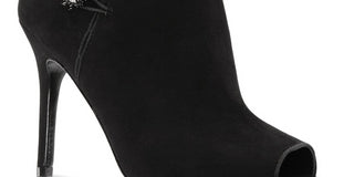 Nina Women's Mirela Fabric Open Toe Ankle Fashion Boots Black Size 9 M