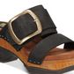 American Rag Women's Danyelle Leather Open Toe Casual Ankle Strap Sandals Black Size 6.5M