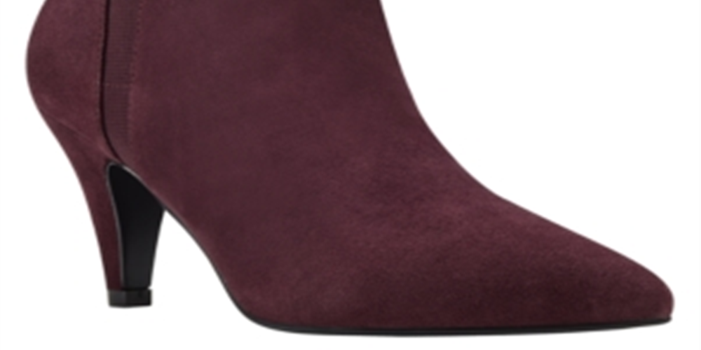 Bandolino Women's Bari Suede Pointed Toe Booties Red Size 8 M