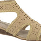 Easy Street Women's Linen Thelma Sandal Brown Size 7.5 M