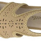 Easy Street Women's Linen Thelma Sandal Brown Size 7.5 M